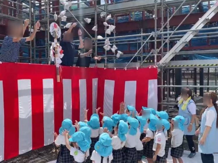 さしおうぎ幼稚園の上棟祭を行いました☆